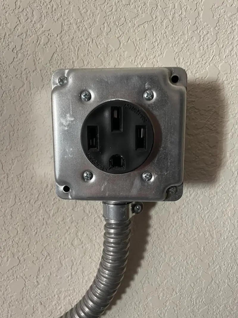 NEMA 14-50 outlet installed for Smart Home Electrical in Jefferson Hills